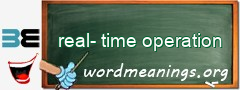 WordMeaning blackboard for real-time operation